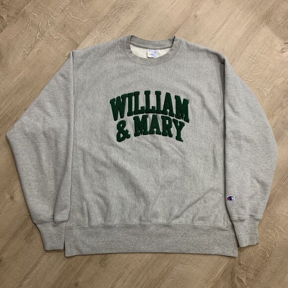 Champion Reverse Weave William & Mary University Sweatshirt Men's Large L Gray - Picture 1 of 8